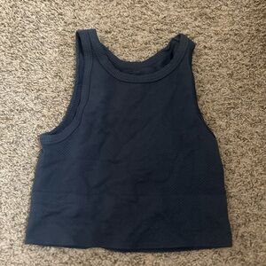 High Neck Black Tank Top